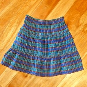 Vintage Union Tag Fox Hollow Plaid Ruffle Tier Mini Skirt Preppy Punk Alt Sz S